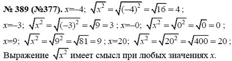 Ответ к задаче № 389 (377) - Ю.Н. Макарычев, гдз по алгебре 8 класс
